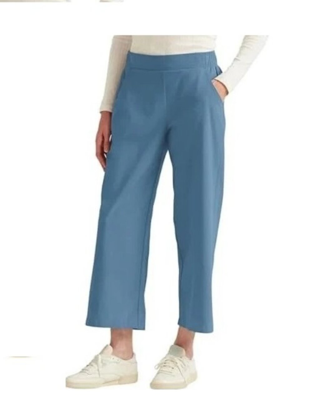 NEW Eddie Bauer Women's Traveler Crop Pant XL NWT Blue Stretch UPF 50+